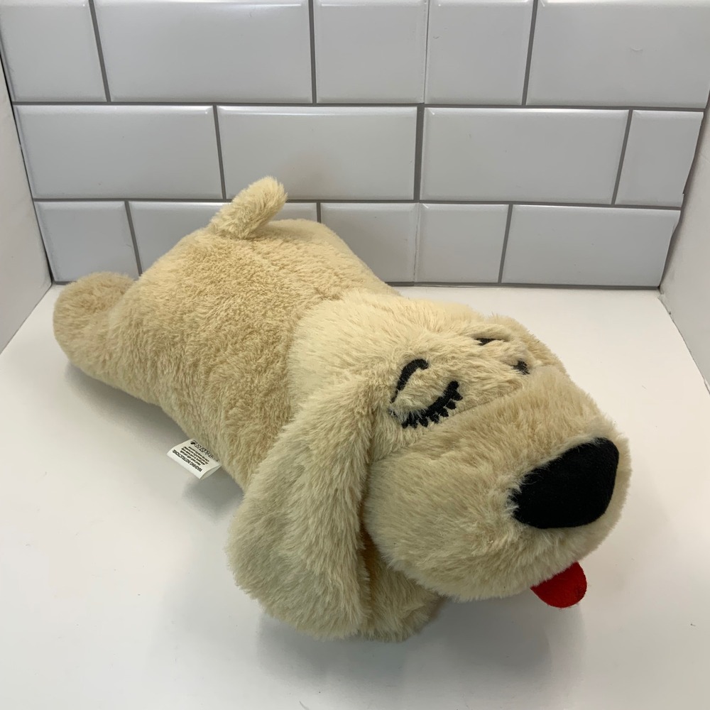 Snuggle Puppy Heartbeat Sheepdog Plush Pet Anxiety Relief Toy Tan Dog